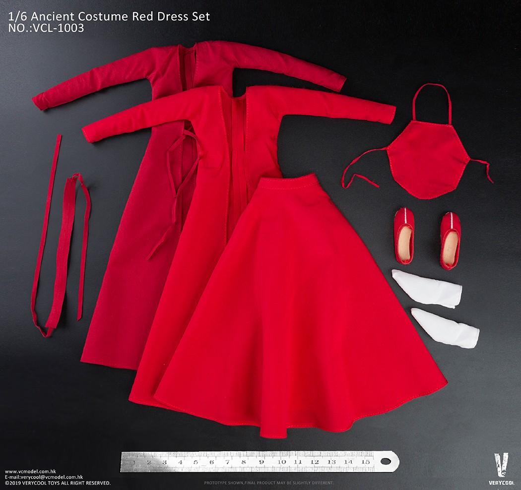 Ancient Costume Red Dress Set