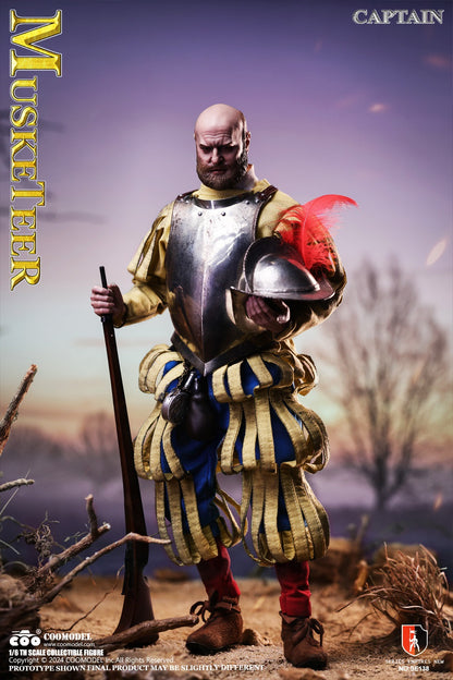Spanish Conquistadors Nickel Silver Edition Musketeer Sergeant (SE138) by Coomodel