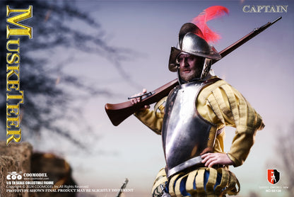 Spanish Conquistadors Nickel Silver Edition Musketeer Sergeant (SE138) by Coomodel