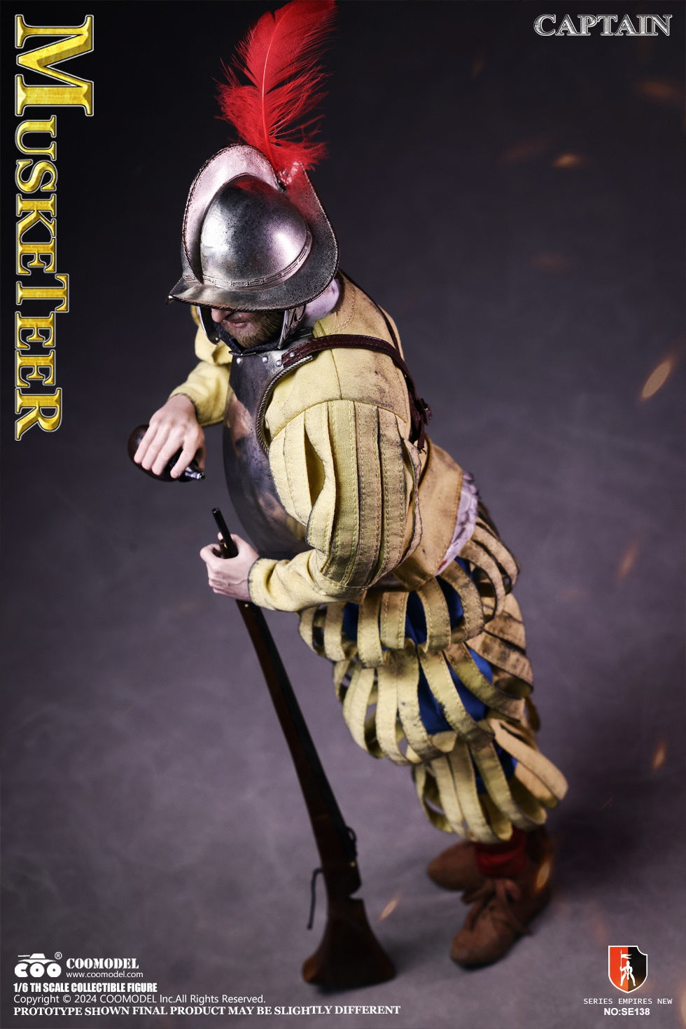 Spanish Conquistadors Nickel Silver Edition Musketeer Sergeant (SE138) by Coomodel