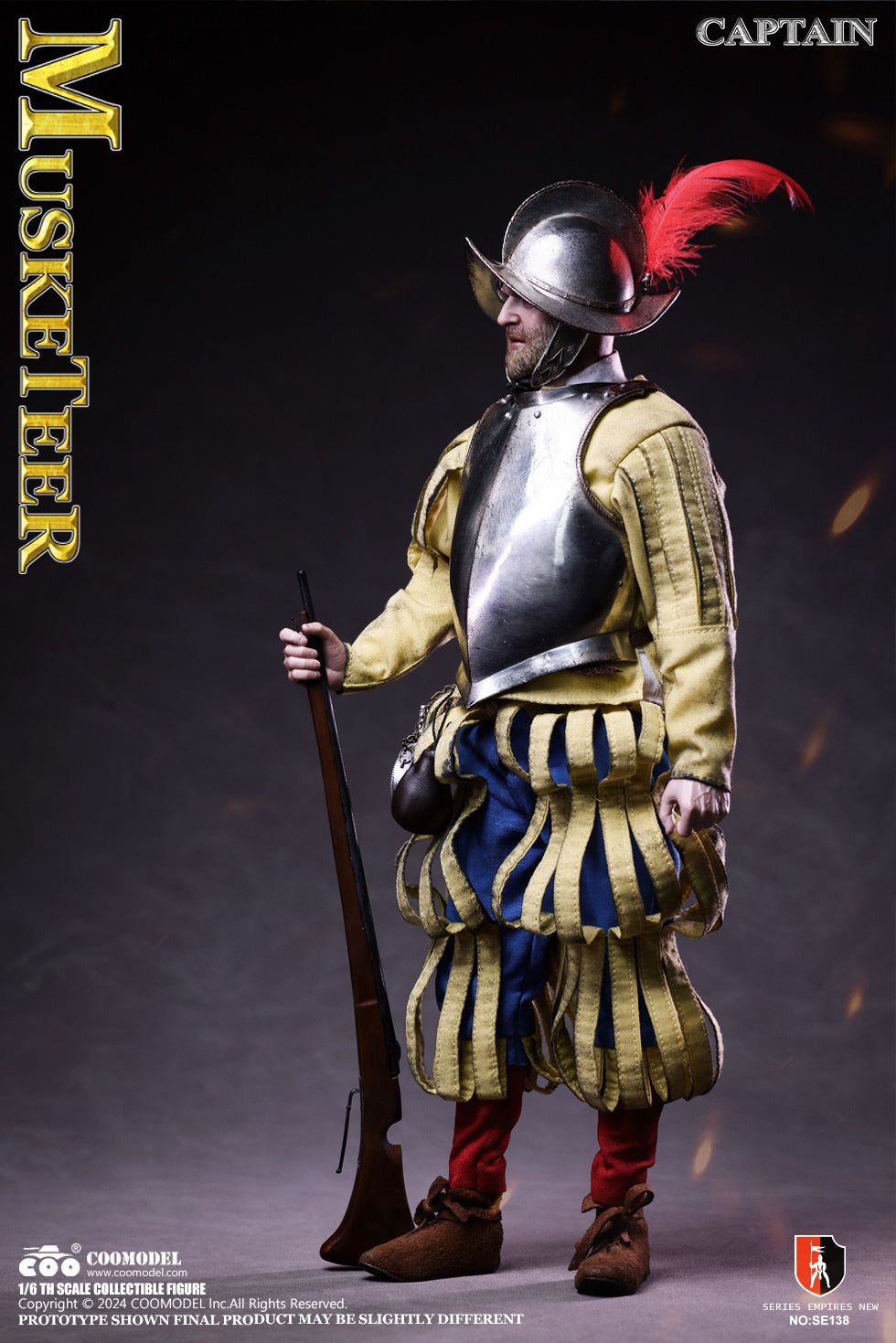 Spanish Conquistadors Nickel Silver Edition Musketeer Sergeant (SE138) by Coomodel