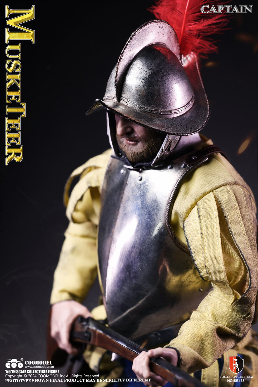 Spanish Conquistadors Nickel Silver Edition Musketeer Sergeant (SE138) by Coomodel
