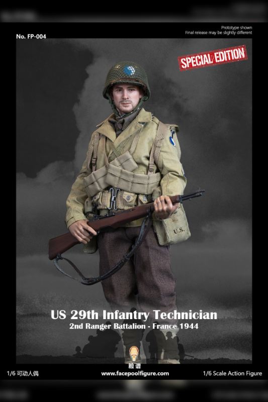 FACEPOOLFIGURE 1/6 US 29th Infantry - Technician SP France 1944 (FP004B)