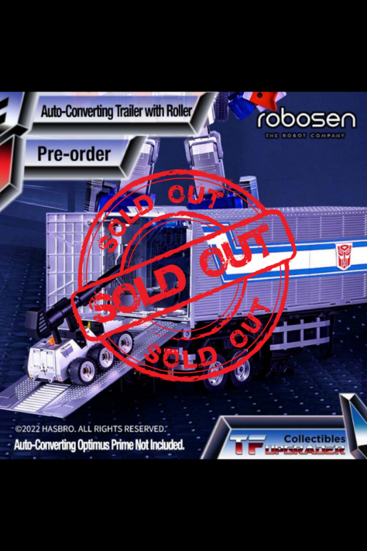 Robosen Transformers Optimus Prime Auto - Converting Trailer with Roller (Hasbro licensed – Collectors Edition)