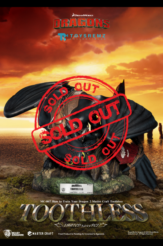 Beast Kingdom How to Train Your Dragon 2 Master Craft Toothless 1:4 Scale Master Craft Figure Statue (MC-067)
